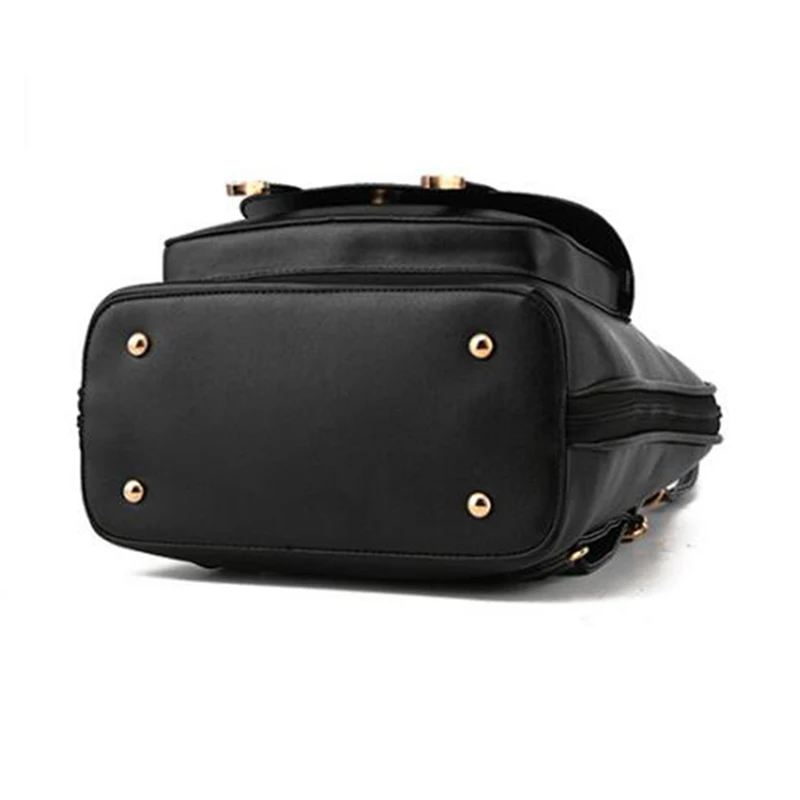 Preppy Style Women Backpack Bear Toys PU Leather Schoolbags for Teenage Girls Female Rucksack Shoulder Bag Travel Knapsack