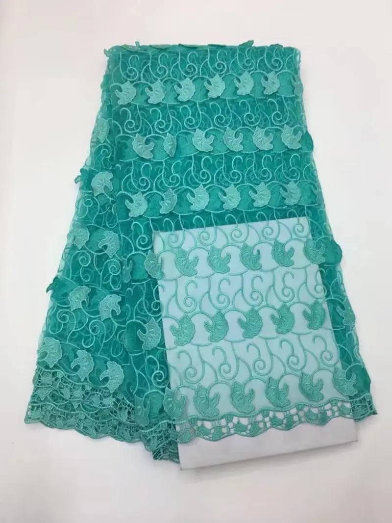 

5yards Latest African Lace Fabrics Embroidered French Chantilly Net tulle Lace Fabric Organza Embroidered Net Mesh Lace jsd009