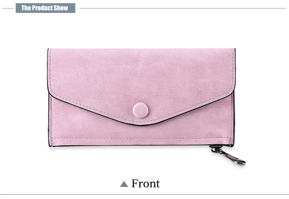 Simple Style Pure Color Frosted Women Envelope Purse