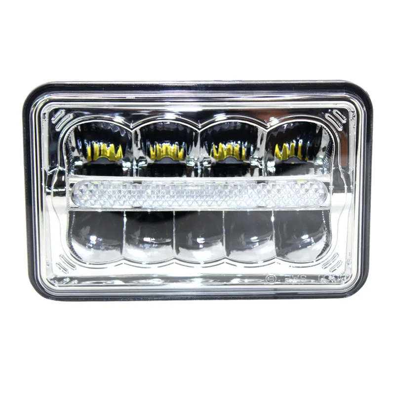 

2pcs 4x6 Car Accessories LED Rectangular Headlight Sealed Beam Replacement HID Xenon Projector Headlamp with DRL For truck car