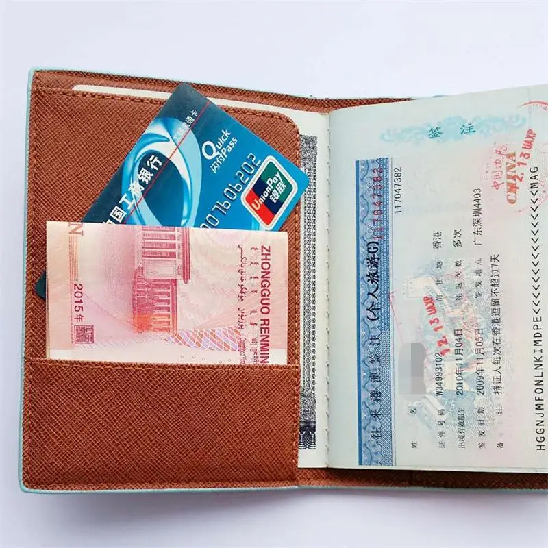 Mcneely чехол для паспорта с синим дном цветами из искусственной кожи в богемном стиле Женский кредитный держатель для карт для девочек Держатель для паспорта без молнии