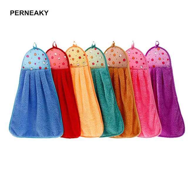 Cute Absorbent Microfiber Hand Wash Drying Towels Kitchen Bathroom Washcloth 1Pc