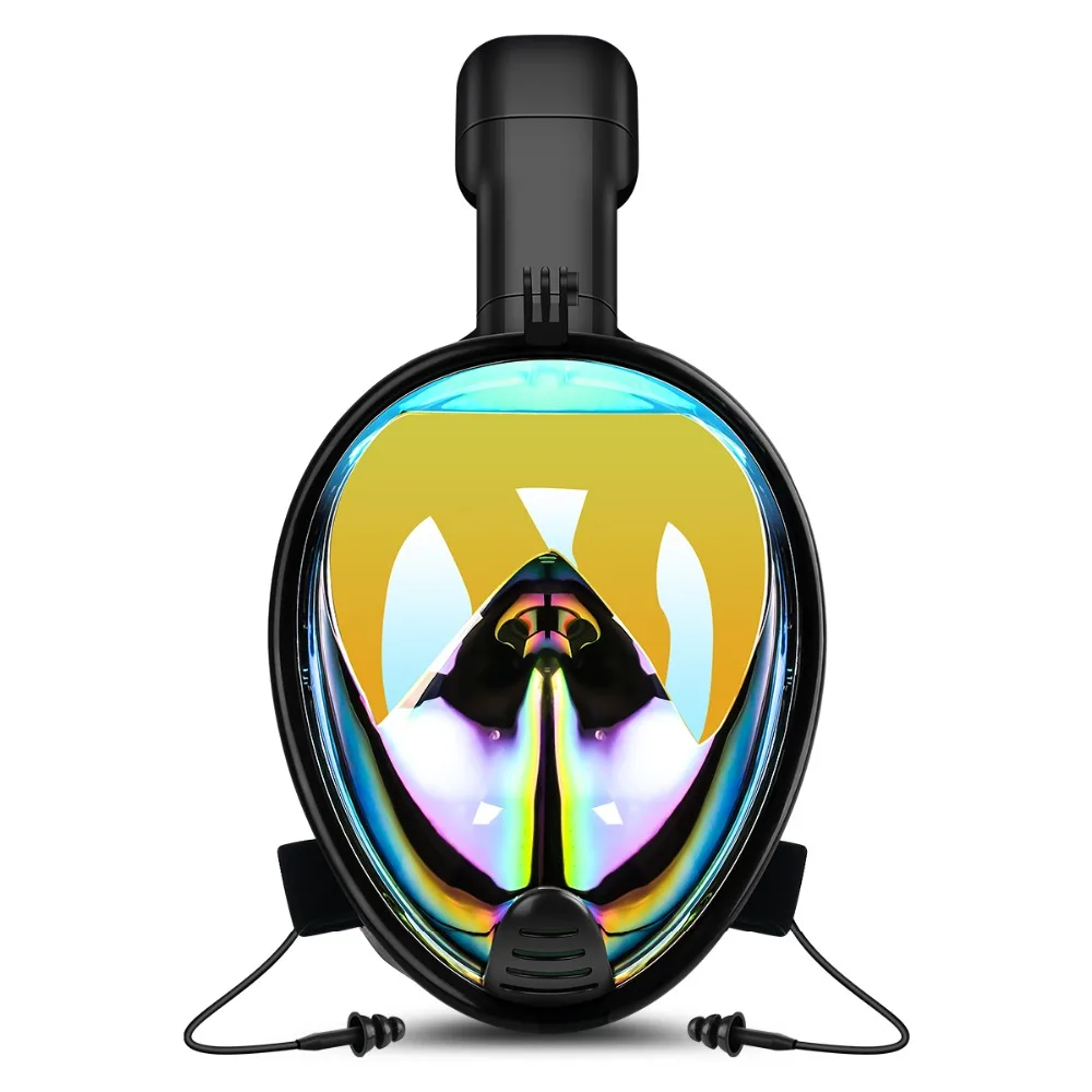 YaHey маска для подводного плавания, полное лицо, анти-туман, плавательные маски, подводные, Buceo, трубка, подводное оборудование, набор для подводного плавания - Цвет: new rainbow
