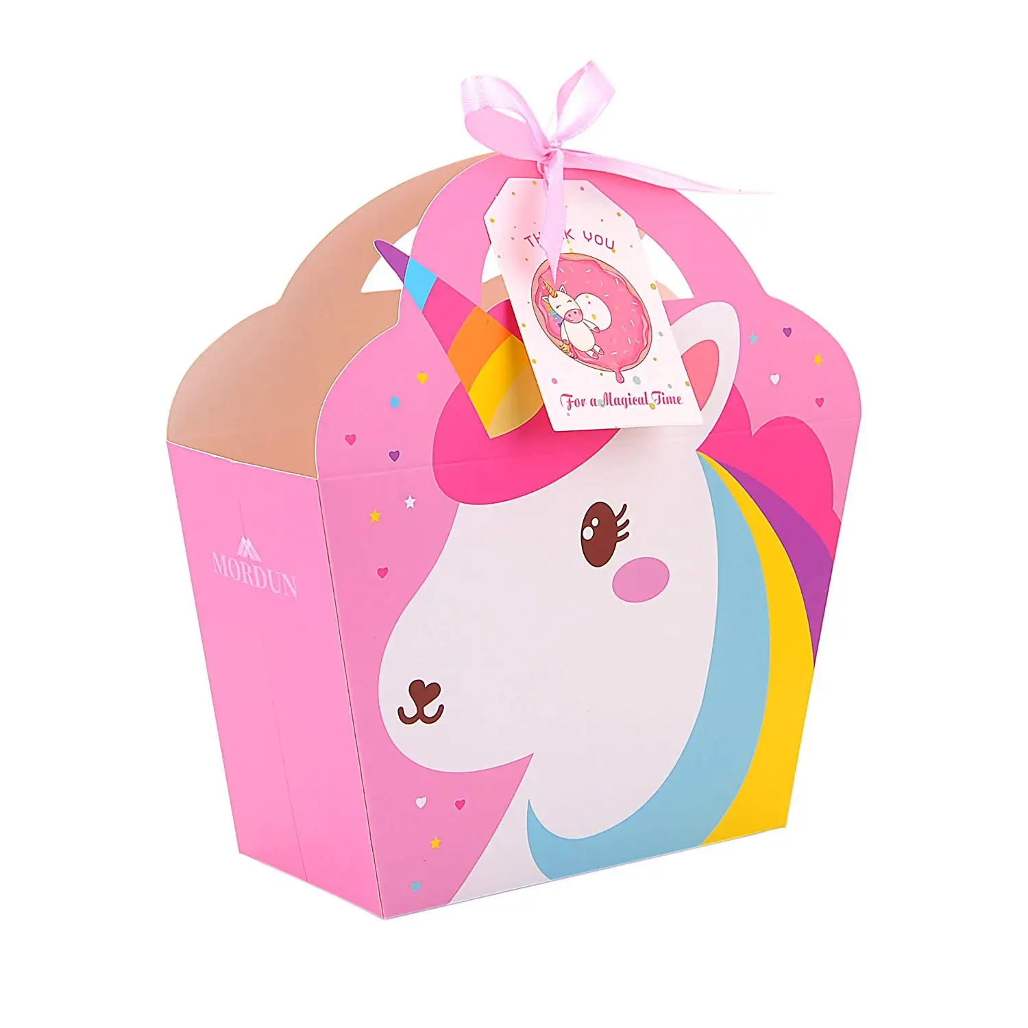 METABLE 16 вечерние сумки с единорогом-Goodie Bags, Kids birthday party, Treat Bag-розовый. no thank you tag