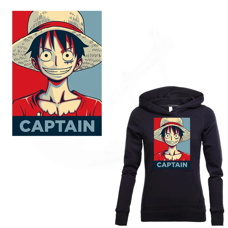 

Popular anime ONE PIECE Iron-On patches for clothes DIY T-shirt clothing patches Thermal transfer Luffy sticker