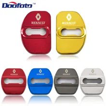 Doofoto стайлинга автомобилей Защита дверных замков, пригодный для Renault Megane 2 3 Captur Fluence широта Clio Авто эмблемы приспособление для бейджа 4 предмета в комплекте