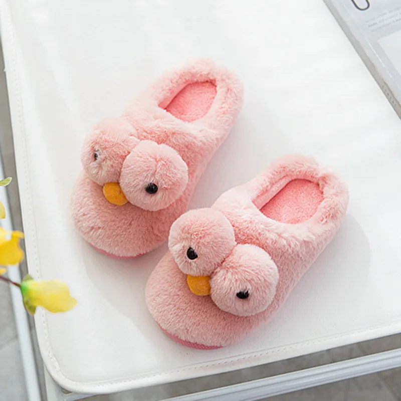 

MoneRffi 2019 New Children's Cotton Slippers Winter Fluffy Cotton Slippers Cartoon Cotton Slippers for Babies and Males