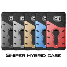 Чехол для Samsung Galaxy s6 edge, 30 шт./лот, снайперский Гибридный чехол из ТПУ+ ПК с подставкой для Samsung Galaxy s6 edge, Новинка