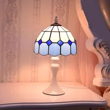 Легкая средиземноморская настольная лампа Минималистичная прикроватная маленькая настольная лампа теплый свет украшение Кормление мода теплая DF31