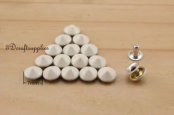 

rivets leather rivet bag clothing shoes Cone 100 sets 7 mm AT53J