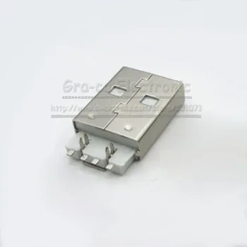 

500pcs/lot USB mlae plug AM 180 degree SMT 4 PIN Harpoon Male Plug