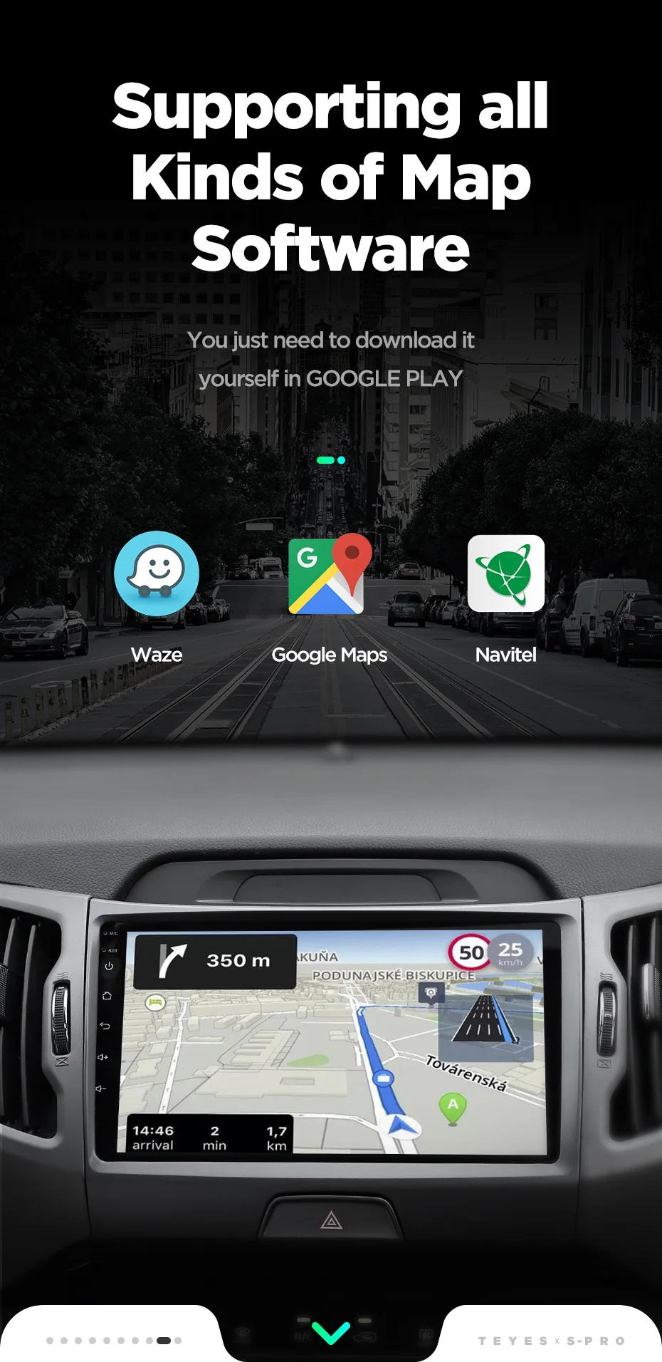 Top TEYES SPRO Car Radio Multimedia no 2 din android 8.1 Sportage 3 4 2010-15 Video Player Navigation GPS For KIA Sportage 1 2 sedan 18