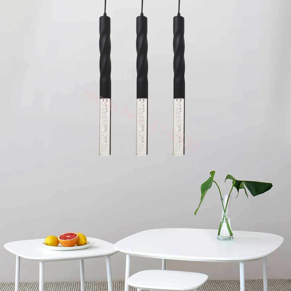 Buy LED Pendant Lamp hanging lights Kitchen Island Dining Room Shop Bar Counter Decoration Cylinder Pipe Kitchen Lights