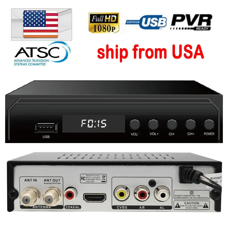 

ATSC HD Receptor satellite Decoder 1080p MPEG4 Youtube Powervu Satellite Receiver For USA Canada Mexico North American Countries