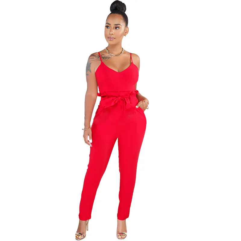 

Fashion Women Sexy Streetwear Summer Jumpsuit Female Bandage Pencil Pants Rompers Slim Playsuit Bodysuit Women Casual Jumpsuit