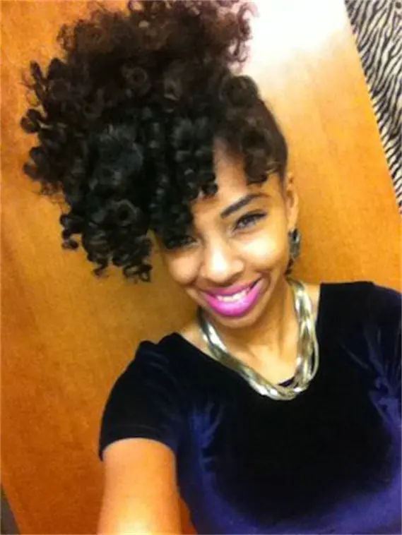 Clip In Side Puff Afro Kinky Curly Brazilian Hair Warp Around