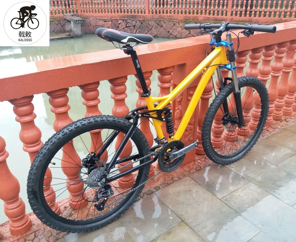 

Kalosse 27 speed Full Shockingproof Frame Downhill 26er mountain bicycle man woman bike Hydraulic brakes