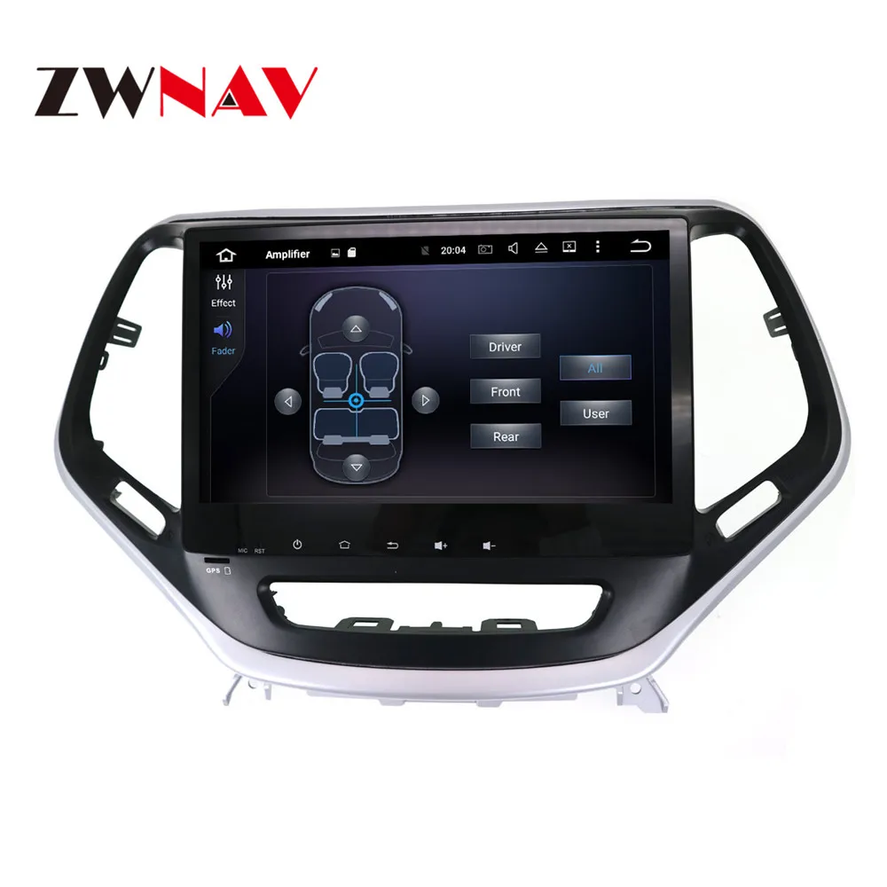 Cheap Android 8.0 4+32G Car No DVD Player GPS navigation For JEEP Cherokee 2014 - 2018 headunit multimedia player tape recorder 3