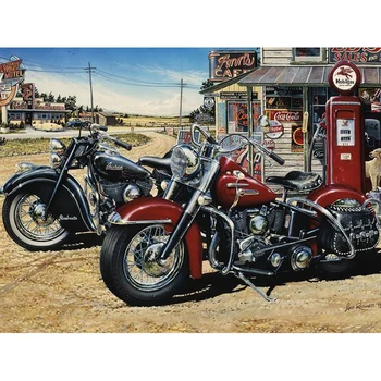 

Black-Red Motorcycles Diamond Embroidery Needlework DIY Diamond Painting 5D Cross Stitch Rhinestones Painting Home Decor KBL