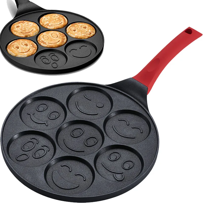

Smiley Face Animal Pancake Pan Fun Mini Omelette Frying Pan With Double Layer Non Stick Coating Pancake Pan Breakfast Pot