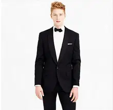 Handsome groom tuxedo one buttons black elegant fashion men’s formal suits wedding suits formal party suits (jacket+pants
