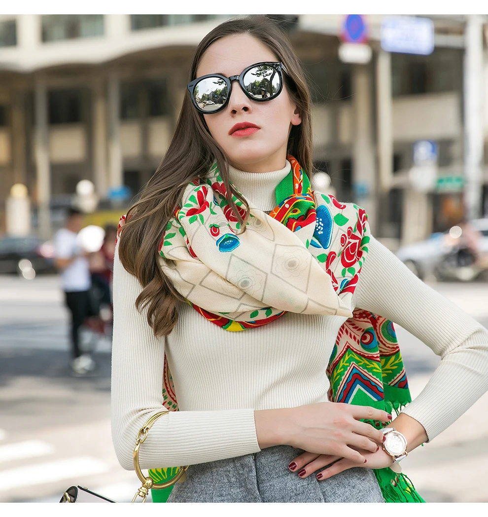 2019 в европейском стиле на осень-зиму Для женщин модное одеяло шарф женский Кашемир пашмины шерстяной шарф, шаль теплые толстые шарфы мыс