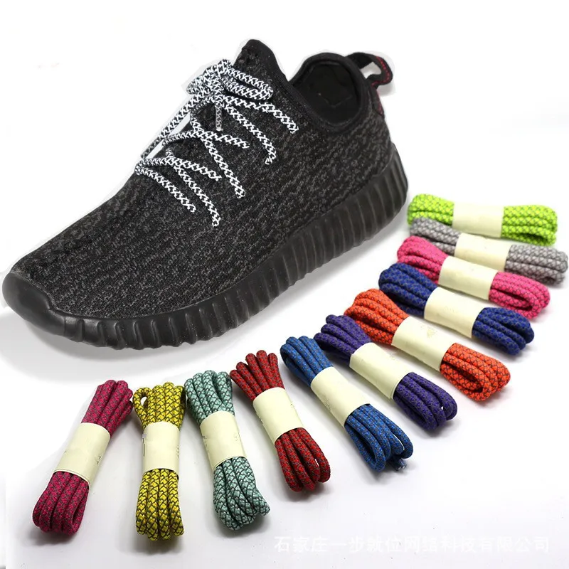 Fashion Colorful Round Shoe Laces 3M Polyester Shoelaces 47'' Long Rope