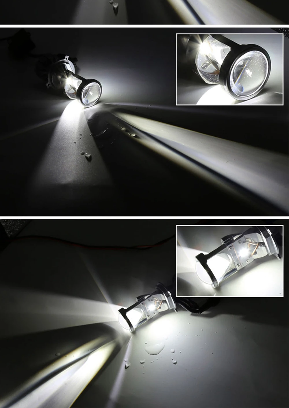Светодиодный H4 9003 мини-Би-светодиодный проектор 1,5 дюймов, объектив фары 60 Вт 5500 к, модифицированный светодиодный фонарь для самостоятельного стайлинга автомобилей