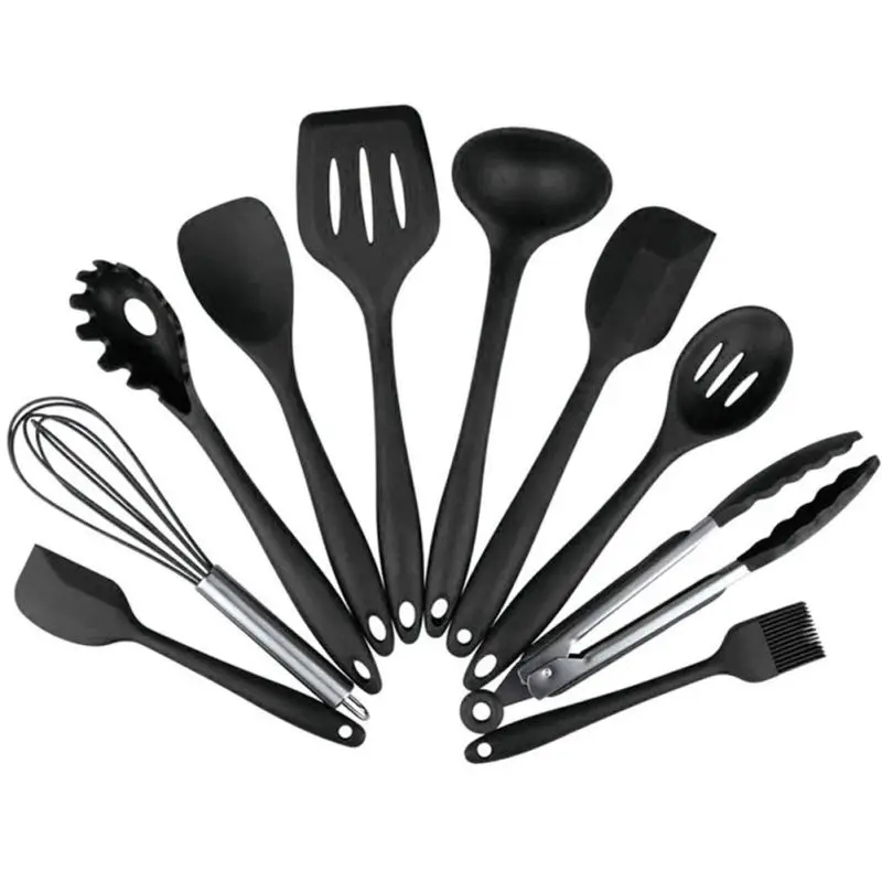 10pcs Non-stick Kitchenware Silicone Heat Resistant Kitchen Cooking Utensils Baking Tool Cooking Set Cuisine Outils Accessoires 10pcs Non-stick Kitchenware Silicone Heat Resistant Kitchen Cooking Utensils Baking Tool Cooking Set Cuisine Outils Accessoires