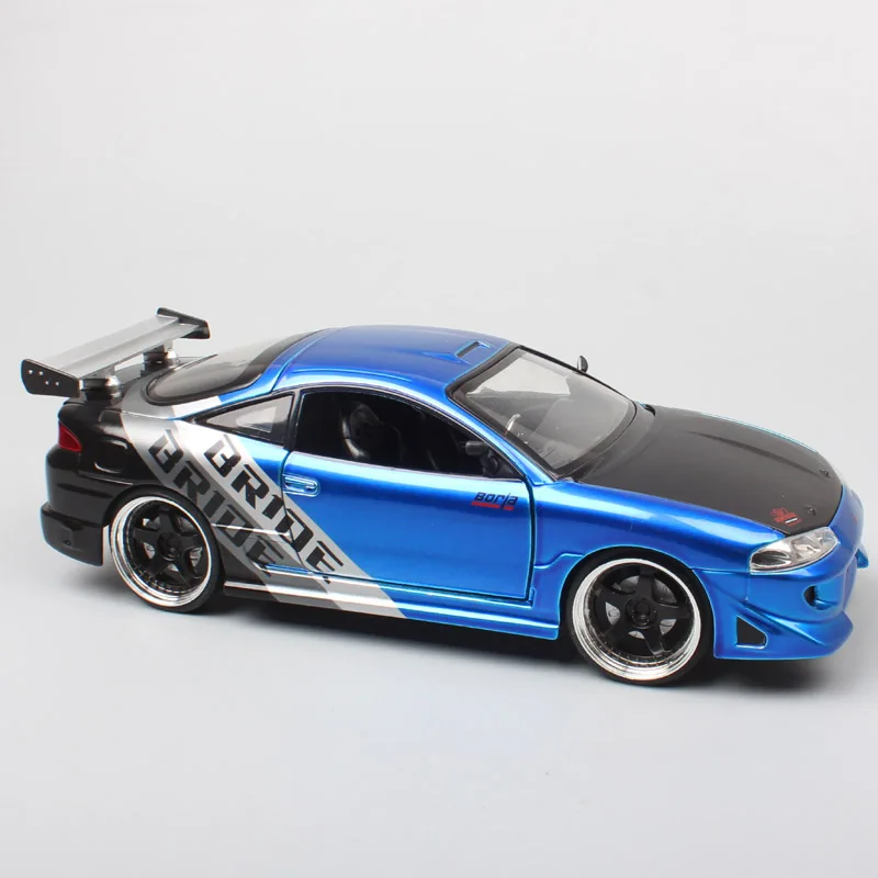 1/24 Jada 1995 Mitsubishi Eclipse, гоночные литые автомобили, металлическая спортивная модель автомобиля, масштабные игрушки, миниатюрный подарок для мальчика