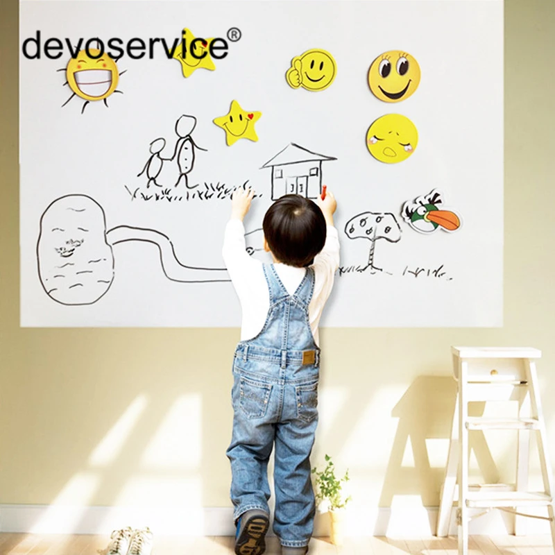 

PVC Whiteboard Sticker Creative Message DIY White Board Stickers Stationery Memo Children Gift Notes Waterproof Wall Sticker