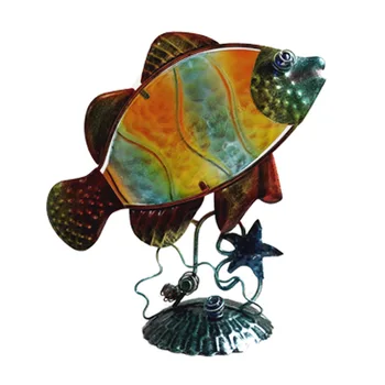 

European Retro Fish Figurines Metal Animal Handicrafts TV Cabinet Living Room Decorations Wine Cabinet Furnishings Creative Gift