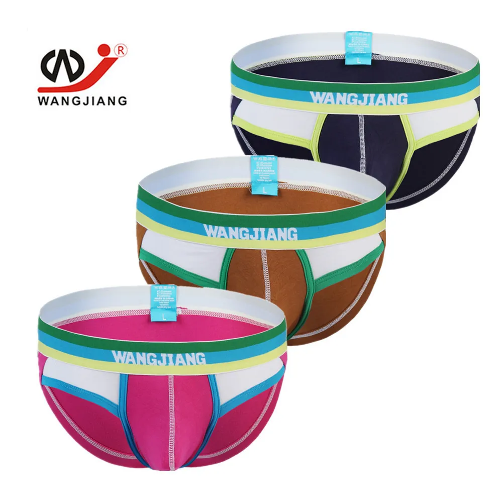 3 PACK Cheap Mens Slip Sexy Gay Man Underwear WJ Underwear Men Brief