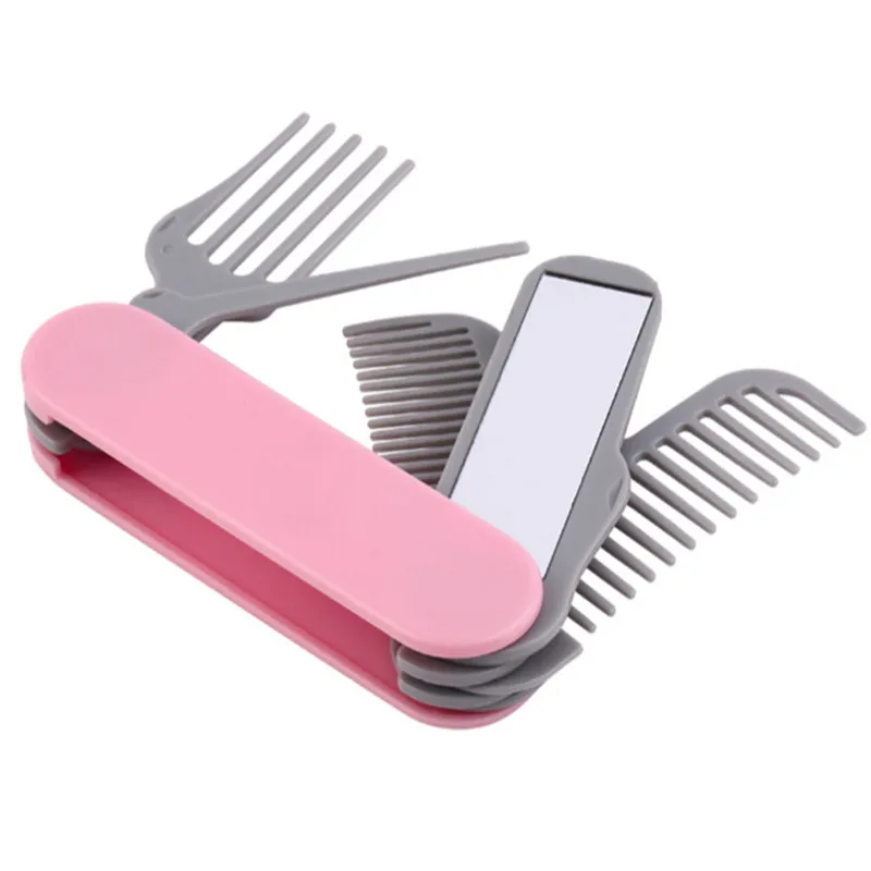 Buy 5 in 1 Folding Pocket Hair Brushes Bang Beard
