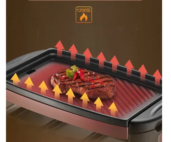 

Electric barbecue Oven Korean family BBQ non-stick bake pan smokeless fish Baking Plate pot