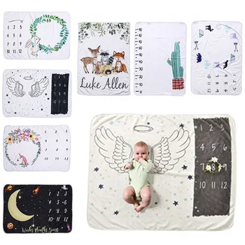 

Baby Photography Blanket Props Monthly Baby Milestone Newborn Blanket Wrap S7JN