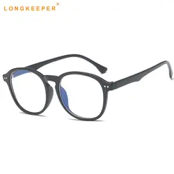 LongKeeper Новая мода TR90 очки кадр Для женщин/Женские овальные очки кадр декоративные очки компьютер прозрачные линзы Lunettes