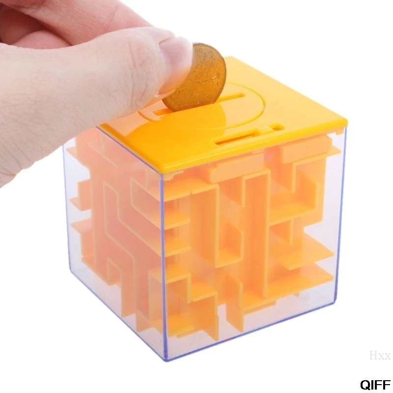 Новинка 3D деньги Лабиринт банк куб головоломка экономия монет Коллекция Чехол Коробка мозговая игра детская игрушка подарок Hxx