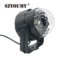 SZYOUMY мини RGB светодиодный кристалл магический шар голосовой вращающийся сценический эффект освещение лампы вечерние диско-клуб DJ свет США ЕС Plug