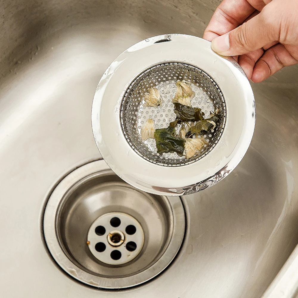 1x Kitchen Sink Strainers Stainless Steel Basket Drain Protector Stopper Plug