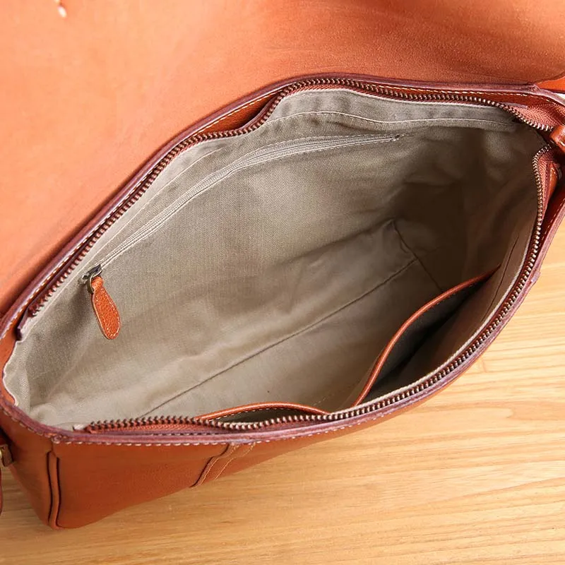 AETOO Original handmade vintage leather men's bag leather casual shoulder bag Messenger bag