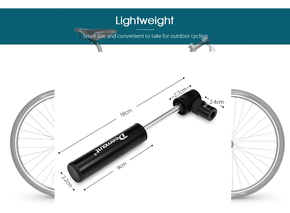 Deemount мини велосипедный воздушный насос для шин алюминиевый сплав велосипедный ручной насос Urltra-Light MTB горный велосипед велосипедный насос для шин
