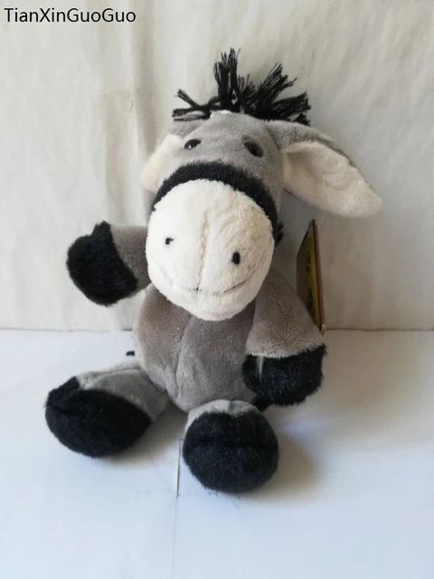 Cinza dos desenhos animados brinquedo de pelúcia burro pequeno 18cm  brinquedo macio brinquedo do bebê presente de natal w0309 - AliExpress