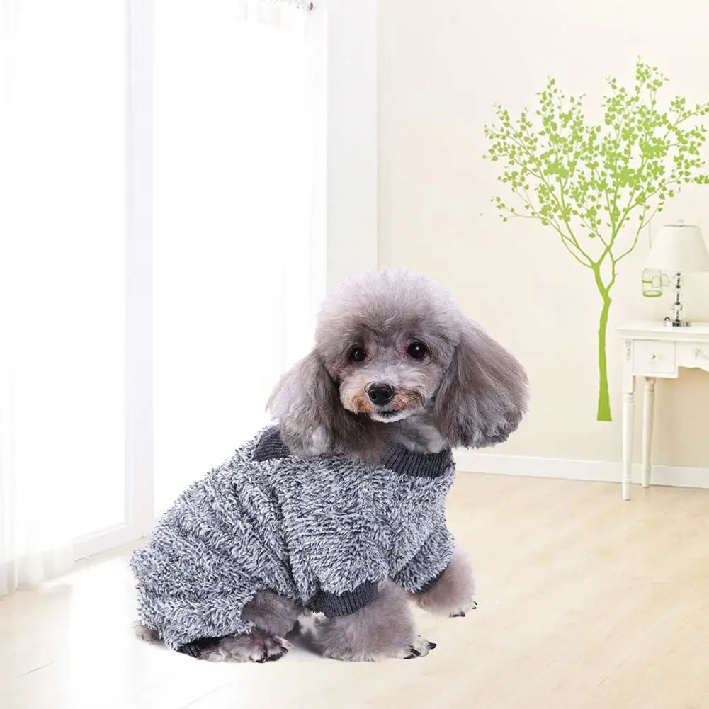 CC плюшевая теплая Пижама для домашних животных, однокомпонентная одежда, кондиционер, комната, собака, домашний сервис, сиамские четырехногие пижамы для собак