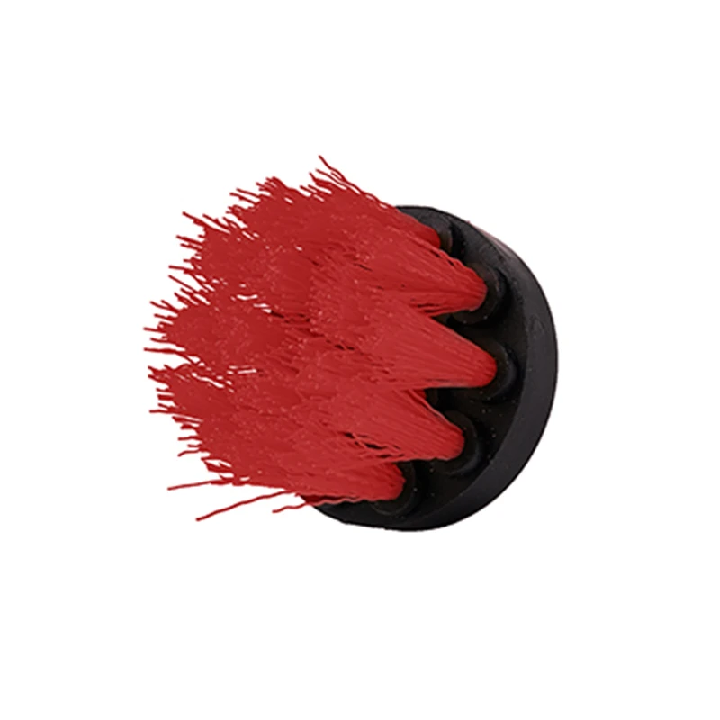 2 inch Drill Power Scrub Clean Brush For Leather Plastic Wooden Furniture Car Interiors Cleaning Power Scrub Red