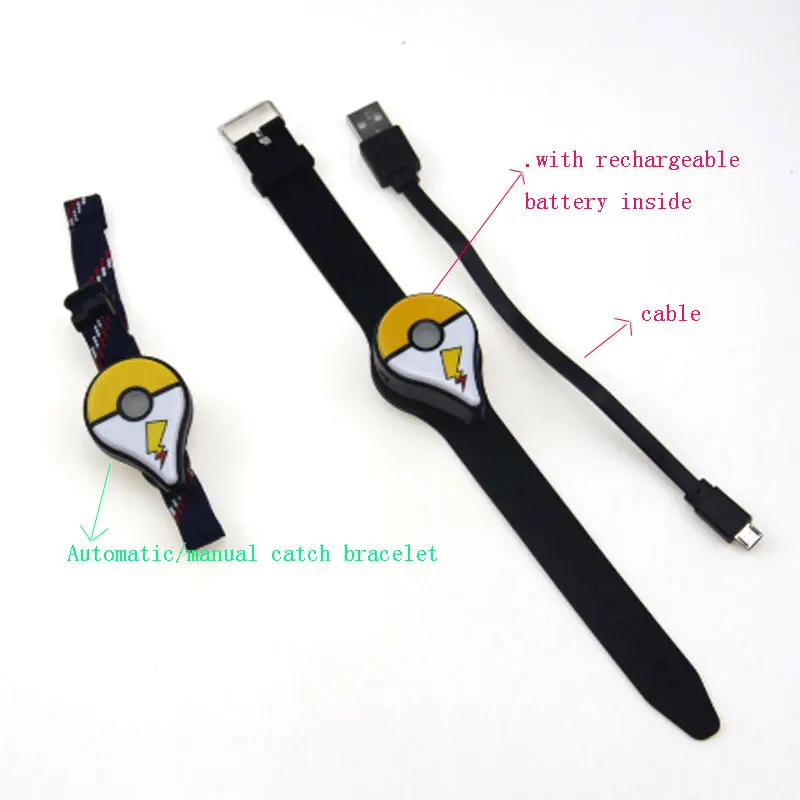 

Deluxe Edition Auto Capture Nintend PokemonGo Plus Bluetooth Bracelet Wristband Game Rechargeable Internal Battery