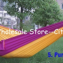 200 шт/партия Портативный парашют Кемпинг Открытый двойной человек гамак очень мягкий 260*140 см Максимальная загрузка 140 кг