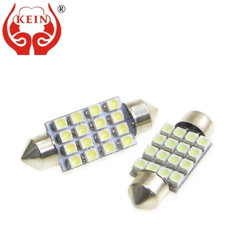 

KEIN 10PCS c5w led bulbs festoon led 31mm36mm 39mm 3528 1210 16smd 12V auto Reading interior door signal lights lamp car styling