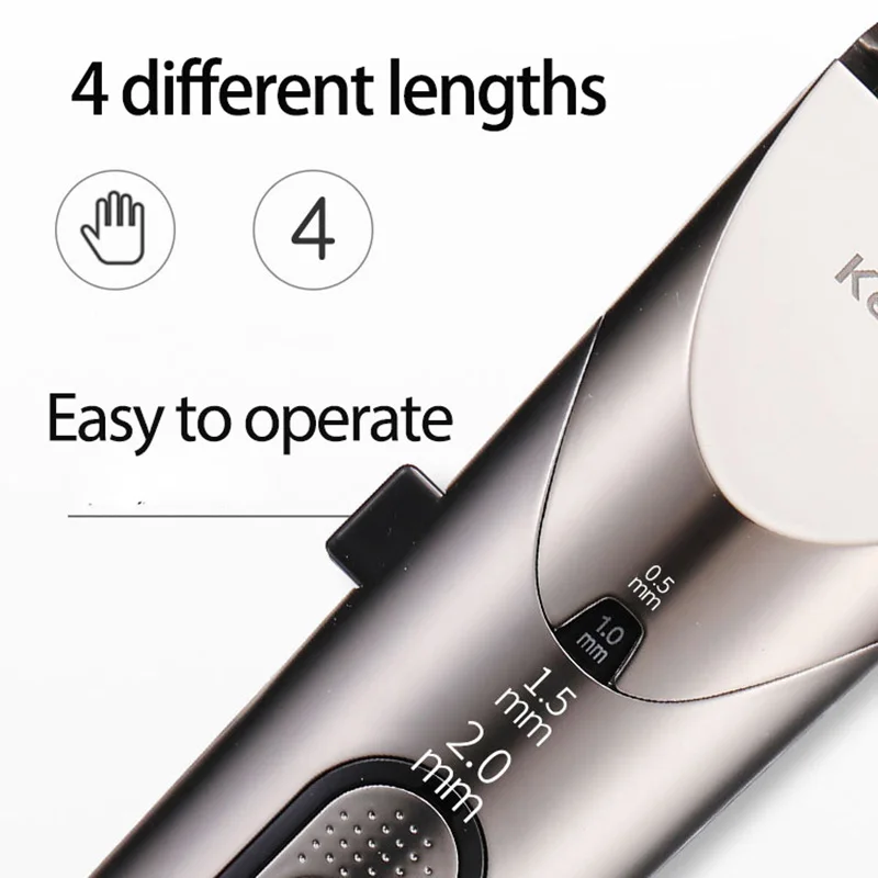  Kemei Professional LED Hair Trimmer Electric Hair Clipper Waterproof Men's Cordless Haircut Machine