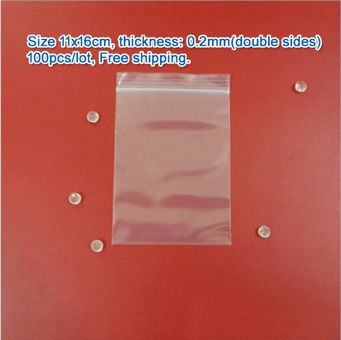 100 шт./лот высокого качества прозрачный PE Zip замок ювелирных изделий Подарочная упаковка Сумки, 11*16 см прозрачные пластиковые пакеты для